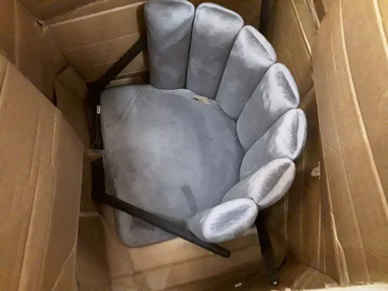 BOXED GREY DINING CHAIR