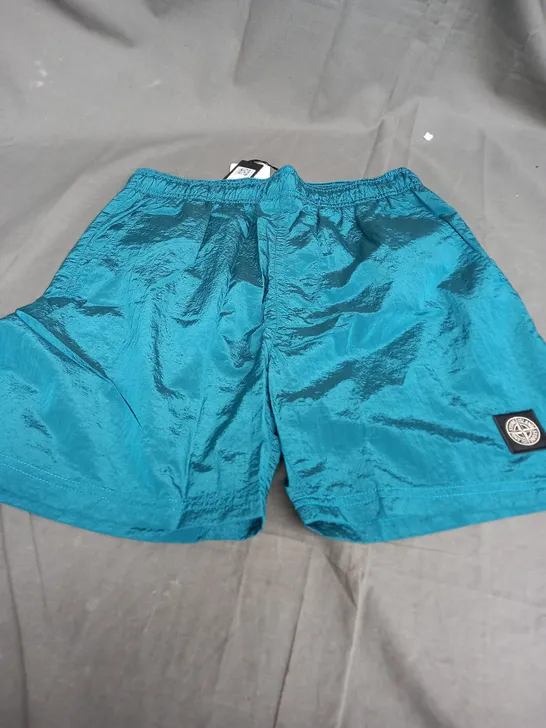 STONE ISLAND TEAL SHORTS - SMALL