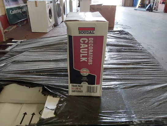 PALLET OF APPROXIMATELY 105 BOXES OF 6X 290ML SOUDAL DECORATORS CAULK