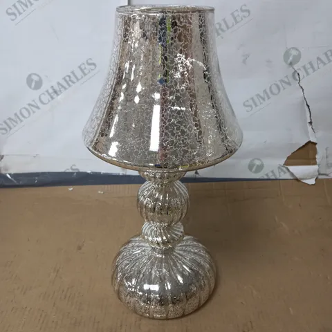 BOXED HOME REFLECTIONS PRE-LIT LED MERCURY GLASS LAMP SILVER