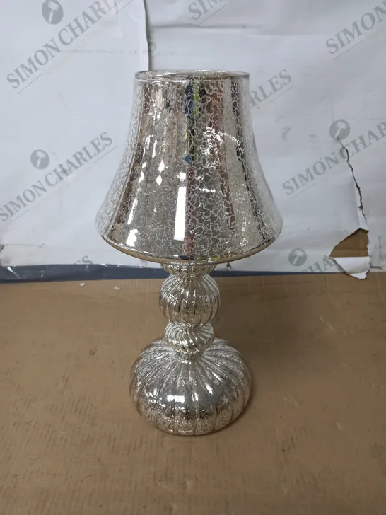 BOXED HOME REFLECTIONS PRE-LIT LED MERCURY GLASS LAMP SILVER