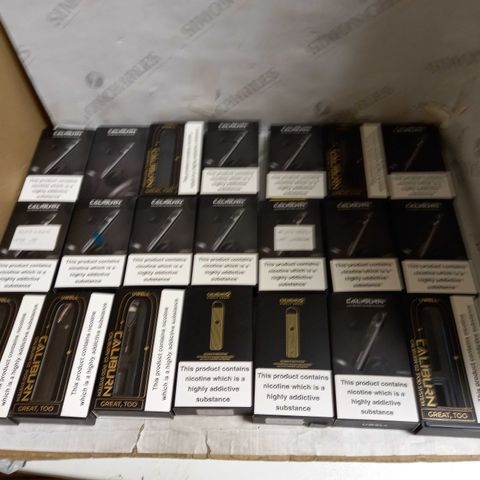 LOT OF APPROXIMATELY 20 E-CIGARATTES TO INCLUDE CALIBURN A2 POD, AND CALIBURN G POD ETC.