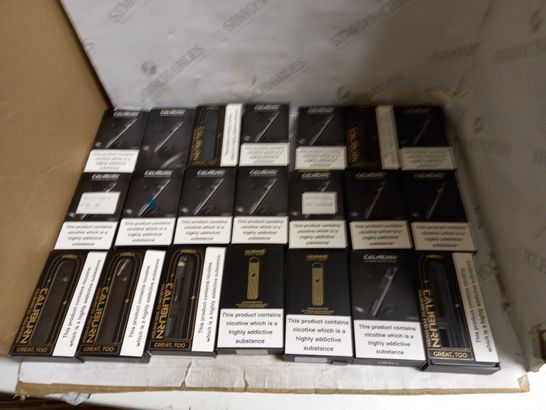 LOT OF APPROXIMATELY 20 E-CIGARATTES TO INCLUDE CALIBURN A2 POD, AND CALIBURN G POD ETC.