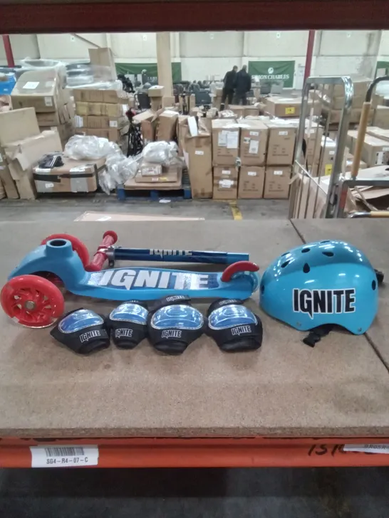 BOXED CHILDRENS IGNITE SCOOTER SET