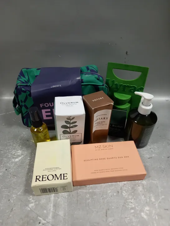 LIBERTY FOUNDER'S EDIT COLLECTION ON 8 ASSORTED SKINCARE PRODUCTS TO INCLUDE - VOTARY SUPER SEED SERUM -  MZ SKIN ROSE QUARTS GUA SHA - KAT BURKI VITAMIN C INTENSIVE FACE CREAM - ETC