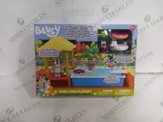 BOXED BLUEY POOL TIME PLAYSET