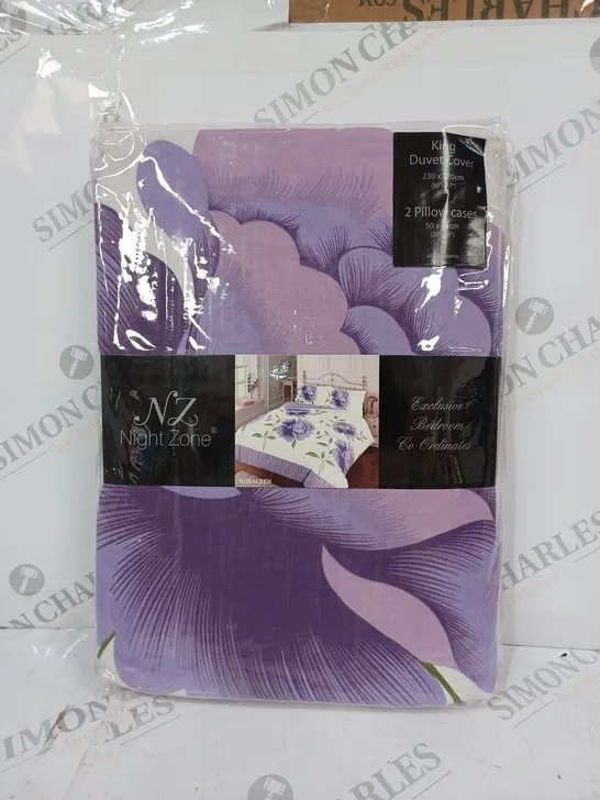 NIGHT ZONE DUVET SET IN LILAC - KING SIZE