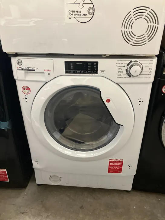 HOOVER HBD485D1E/1-80 H-WASH & DRY 300 LITE INTEGRATED WASHER DRYER WHITE - UNPROCESSED RAW RETURN