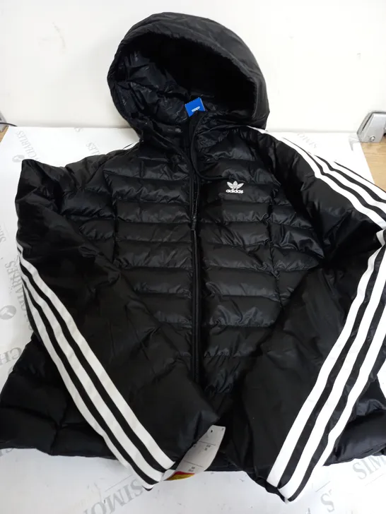 ADIDAS SLIM PADDED JACKET IN BLACK - UK 10