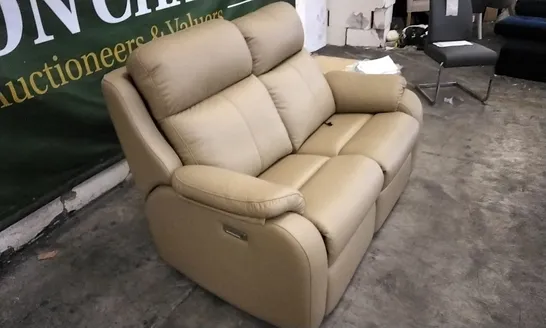 QUALITY BRITISH DESIGNED & MANUFACTURED G PLAN STRATFORD 2 SEATER POWER RECLINER SOFA OXFORD PUTTY