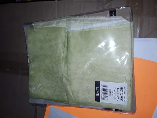 RING TO HEADING DONLEY EYELET SHEER LIME VOILE PANEL 58"X98"