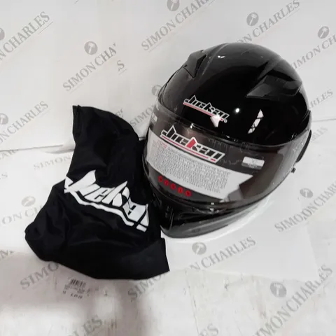 BOXED JAIKAI MOTORCYCLE HELMET IN BLACK  WITH CARRY BAG- SIZE M (57-58)