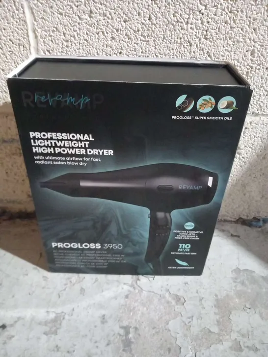 BOXED REVAMP PROGLOSS 3950 2300W HAIR DRYER