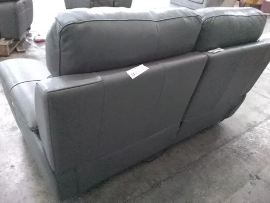 QUALITY ITALIAN DESIGNER PATRIZIO 2 SEATER ELETRIC RECLINER SOFA - GREY ANTHRACITE LEATHER