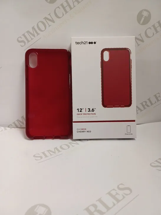 BOX OF 87 TECH21 CHERRY RED EVOROX PHONE PROTECTION CASES FOR IPHONE XS MAX