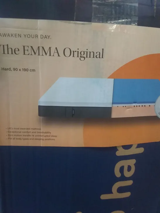 THE EMMA ORIGINAL MATTRESS COLOUR: WHITE  SIZE: 90 x 190CM