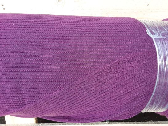 ROLL OF STRIPED PURPLE POLYESTER FOOTBALL SHIRT FABRIC- SIZE UNSPECIFIED 