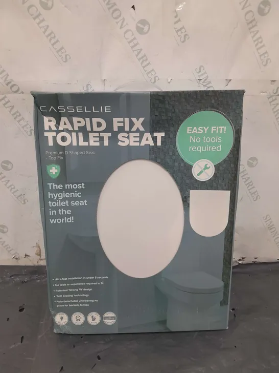 BOXED CASSELLIE RAPID FIX TOILET SEAT IN WHITE