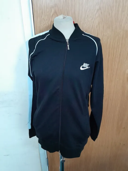 NIKE FULL ZIP JACKET IN BLACK AND WHITE SIZE XL