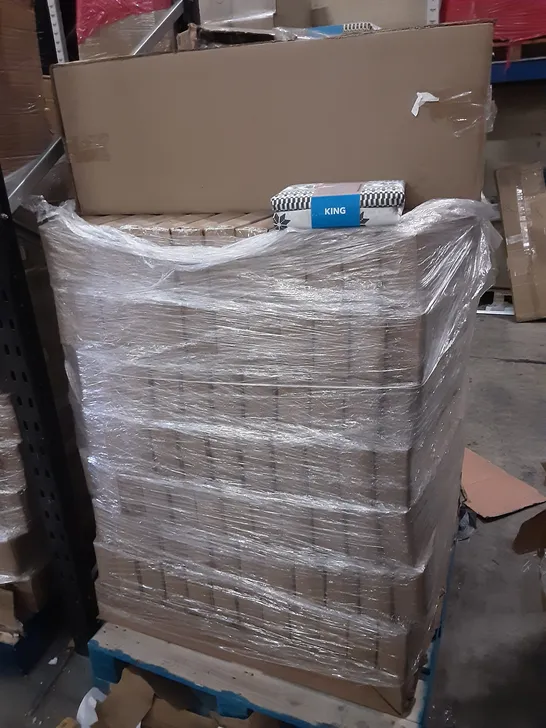 PALLET OF APPROXIMATELY 336 BOXES OF 4 MERAKI GLITTER SOLAR LIGHTS & A BOX OF APPROXIMATELY 30 EASY CARE DUVET SET WITH 1 PILLOW CASE KING