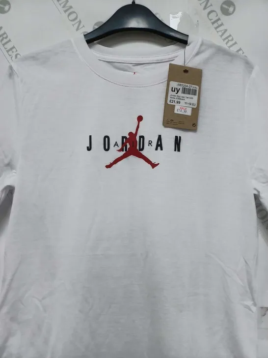 JORDAN BIG LOGO TEE IN WHITE - 12-13 (L)