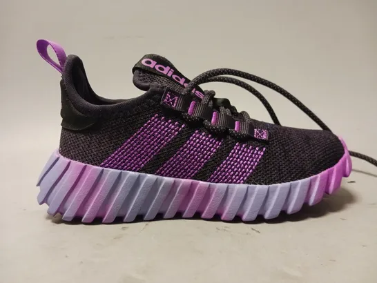 BOXED PAIR OF ADIDAS KAPTIR FLOW KIDS SHOES INJ PURPLE MULTI UK SIZE 12