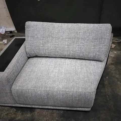 QUALITY BRITISH DESIGNED LOUNGE CO LIGHT GREY PATTERNED SOFA SECTION