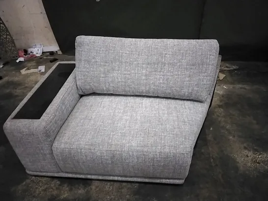 QUALITY BRITISH DESIGNED LOUNGE CO LIGHT GREY PATTERNED SOFA SECTION