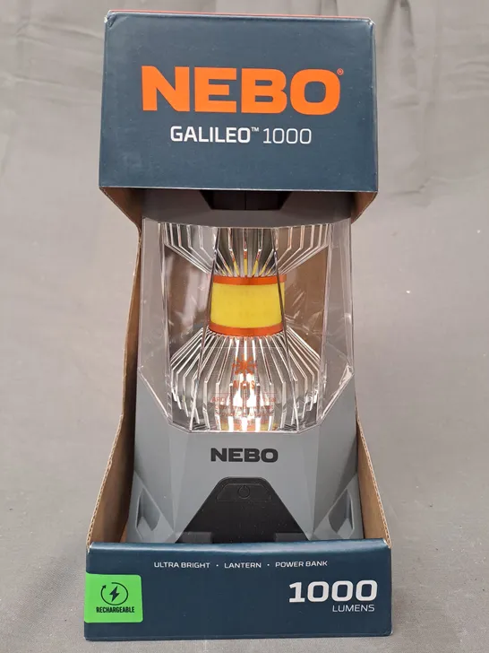 BOXED NEBO GALILEO 1000 FLEX RECHARGEABLE LANTERN