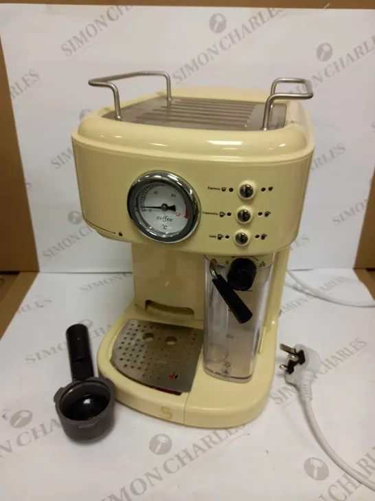 SWAN RETRO CREAM ESPRESSO COFFEE MACHINE 