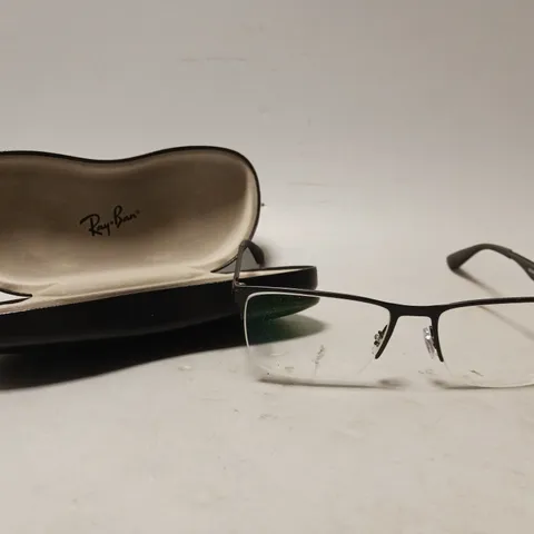 RAY-BAN EYEGLASSES IN BLACK RX6335 WITH CARRY CASE 