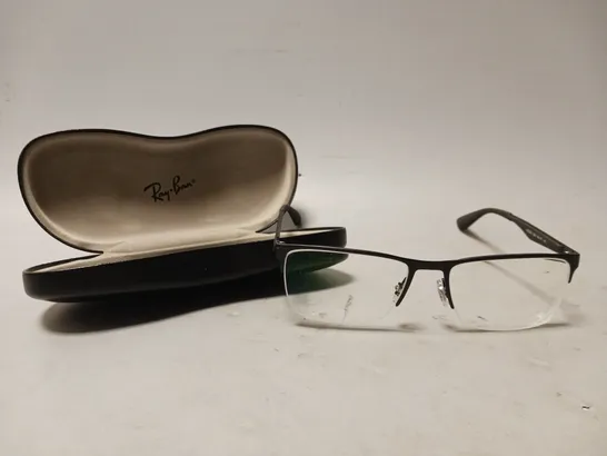 RAY-BAN EYEGLASSES IN BLACK RX6335 WITH CARRY CASE 