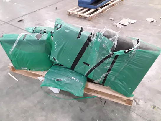 PALLET CONTAINING UPHOLSTERED SOFA PARTS