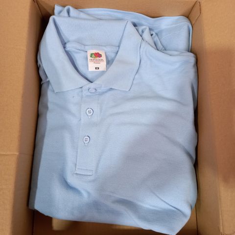 LOT OF 3 BRAND NEW FRUIT OF THE LOOM LIGHT BLUE POLO SHIRTS-M