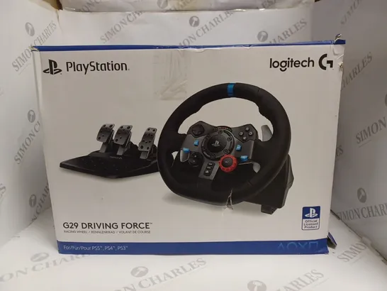 BOXED LOGITECH G29 DRIVING FORCE RACING WHEEL FOR PS5, PS4, PS3 AND PC RRP £269.99