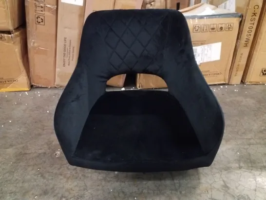 BOXED BLACK VELVET DINING CHAIR