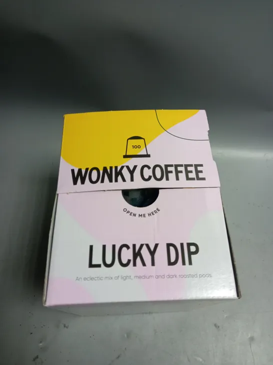 LOT OF 100 WONKY COFFEE LUCKY DIP COFFEE PODS