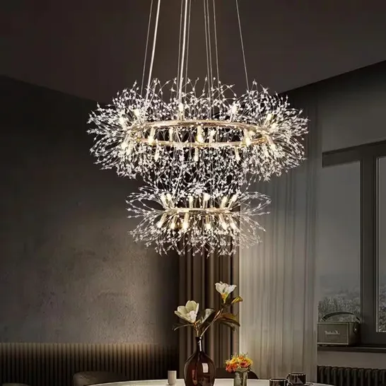 BOXED ANGURI 32-LIGHT CRYSTAL UNIQUE CHANDELIER (1 BOX)