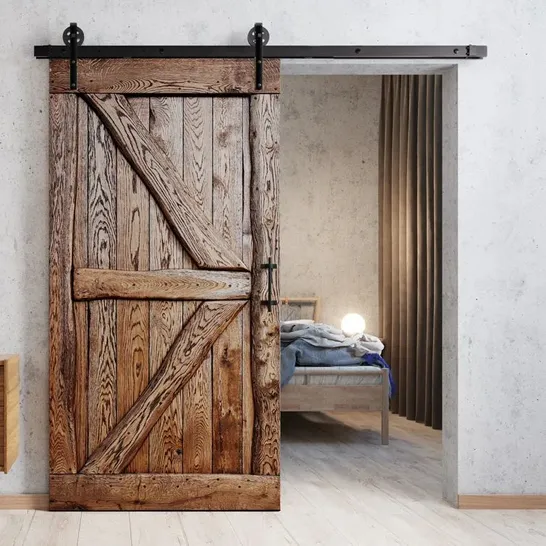 BOXED JACQUELINE SOLID OAK BARN DOOR (1 BOX)