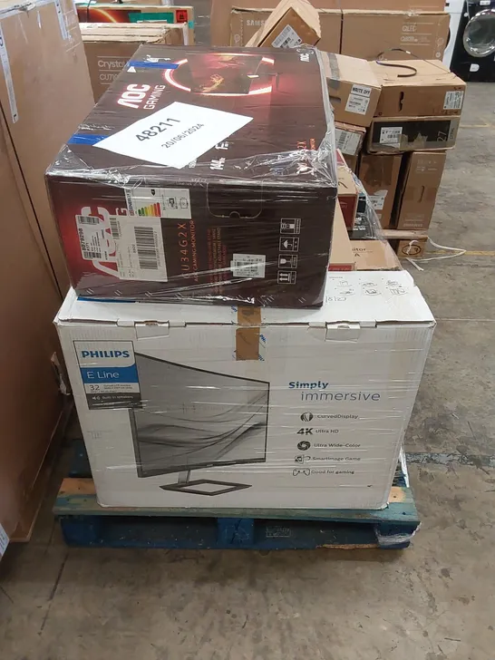 PALLET TO CONTAIN APPROX 9 ASSORTED COMPUTER MONITORS - MODELS, SIZES AND CONDITIONS MAY VARY 