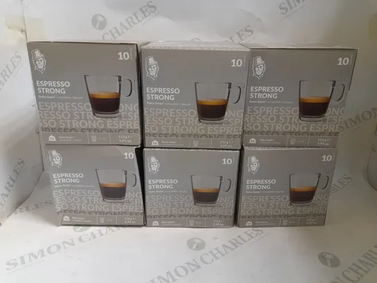 BOX OF APPROX 6 KAFFEKAPSLEN ESPRESSO STRONG PODS - 6X10 PODS