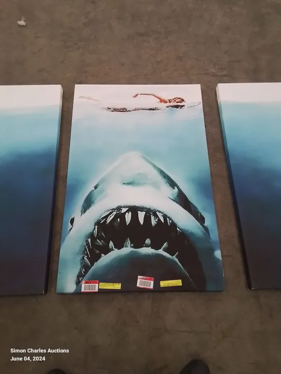 SET OF 3 JAWS INSPIRED CANVAS PRINTS