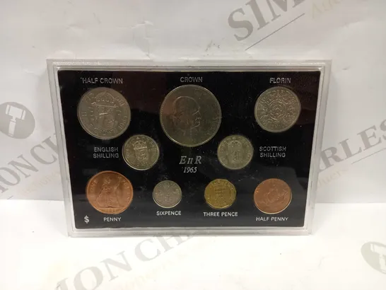 1965 BRITISH COIN COLLECTION WITH DISPLAY CASE  