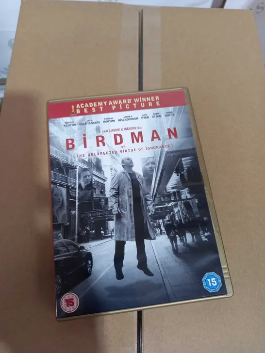 LOT OF APPROX 170 'AMERICAN HUSTLE' BLU-RAYS AND 'BIRDMAN' DVDS