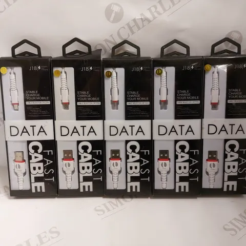 BOX OF 5 BOXED MICRO USB TO USB FAST CHARGING DATA CABLES