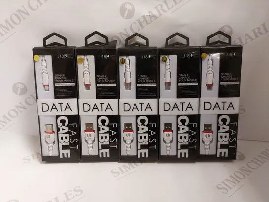 BOX OF 5 BOXED MICRO USB TO USB FAST CHARGING DATA CABLES