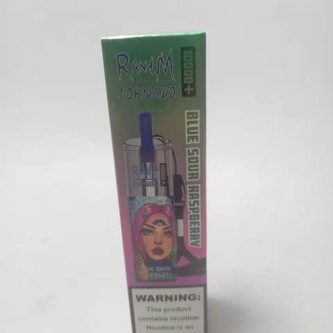 SEALED AND BOXED R AND M TORNADO DISPOSABLE VAPES - BLUE SOUR RASPBERRY - X4