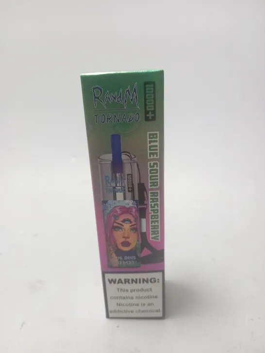 SEALED AND BOXED R AND M TORNADO DISPOSABLE VAPES - BLUE SOUR RASPBERRY - X4