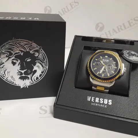 VERSUS VERSACE ABERDEEN EXT. 45MM STAINLESS STEEL TWO-TONE CHRONOGRAPH BRACELET WATCH