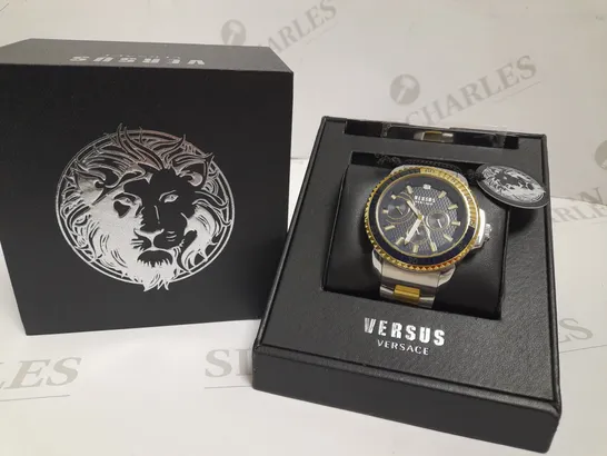 VERSUS VERSACE ABERDEEN EXT. 45MM STAINLESS STEEL TWO-TONE CHRONOGRAPH BRACELET WATCH